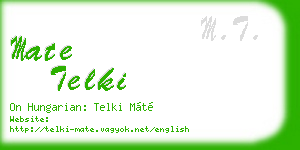 mate telki business card